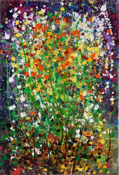Confetti Garden - Expressionist Composition in Acrylic on Canvas