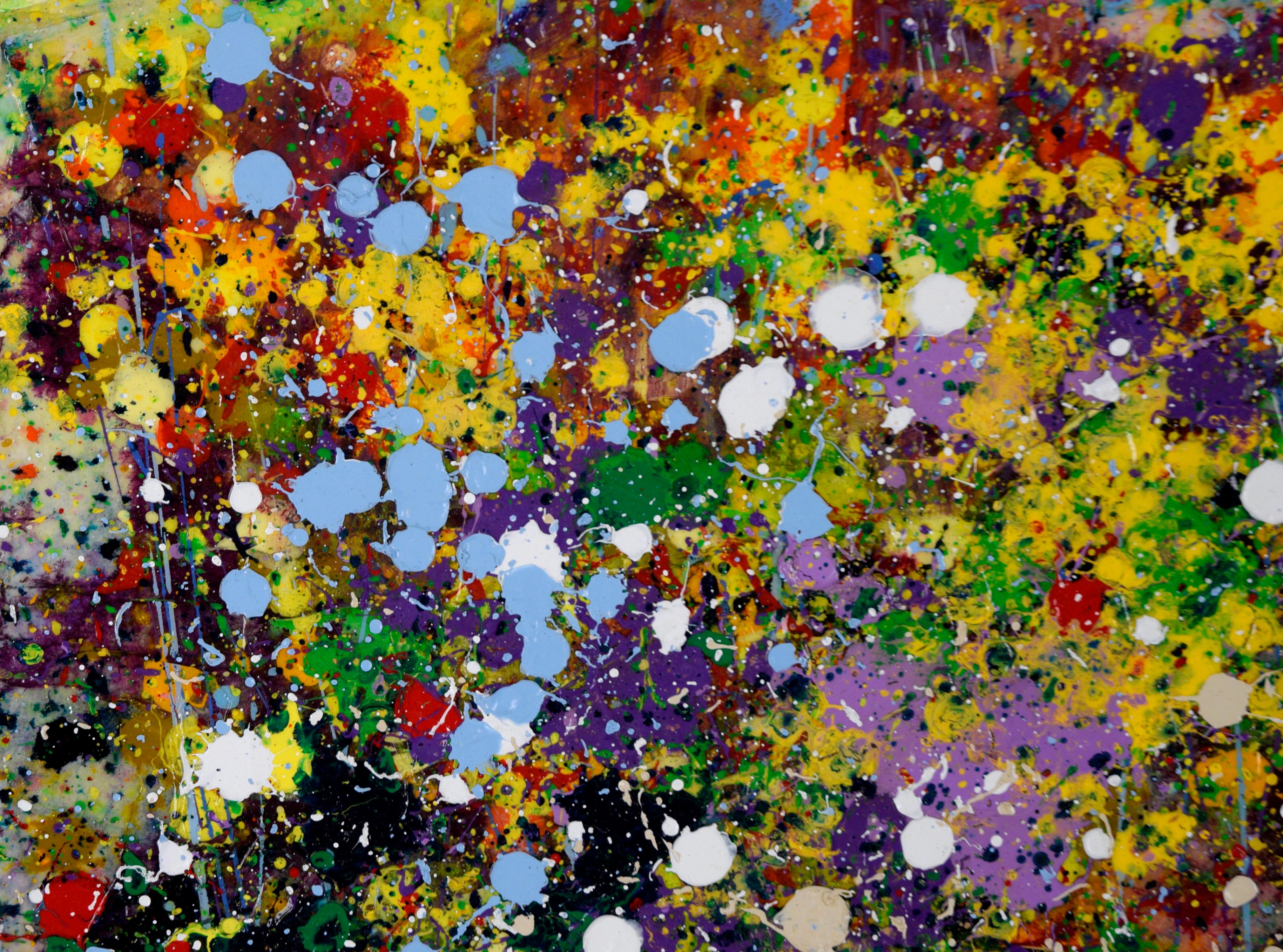 Confetti I - Abstrakte expressionistische Komposition in Acryl auf Leinwand – Painting von Charles David Francis