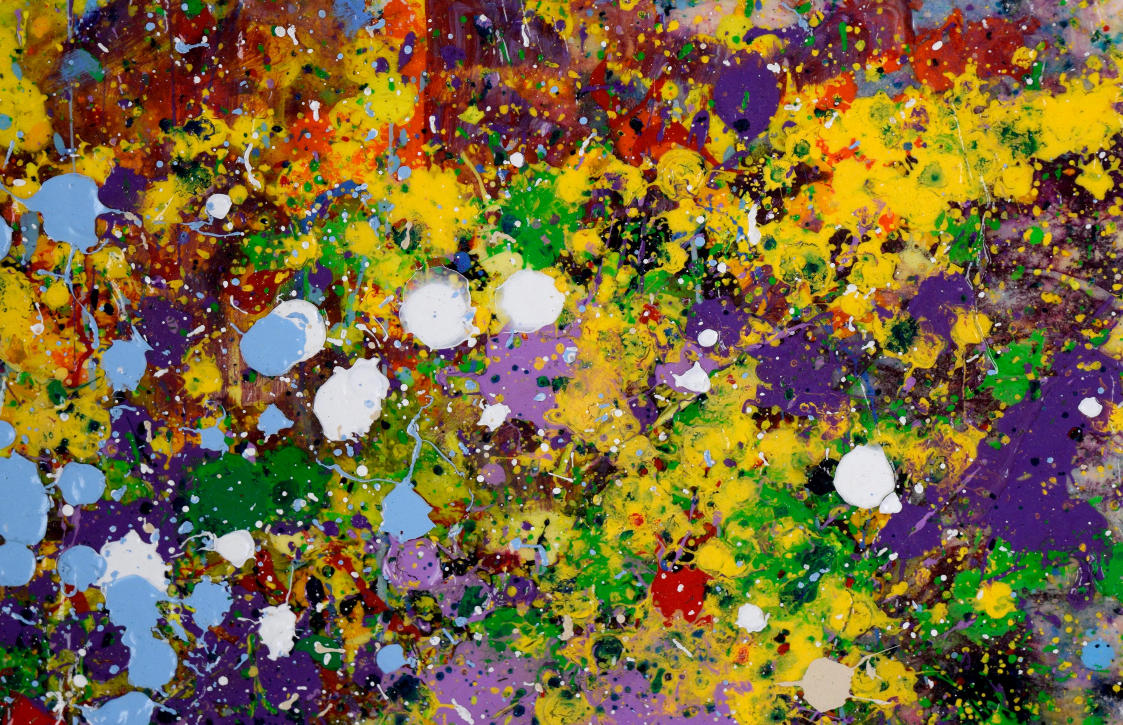 Confetti I - Abstrakte expressionistische Komposition in Acryl auf Leinwand (Abstrakter Expressionismus), Painting, von Charles David Francis
