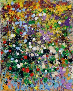 Confetti I - Abstract Expressionist Composition in Acrylic on Canvas