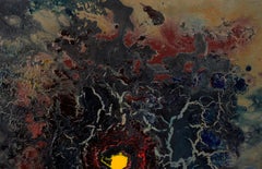 „End of a Long Journey“ – Abstrakte expressionistische Komposition – Acryl auf Leinwand