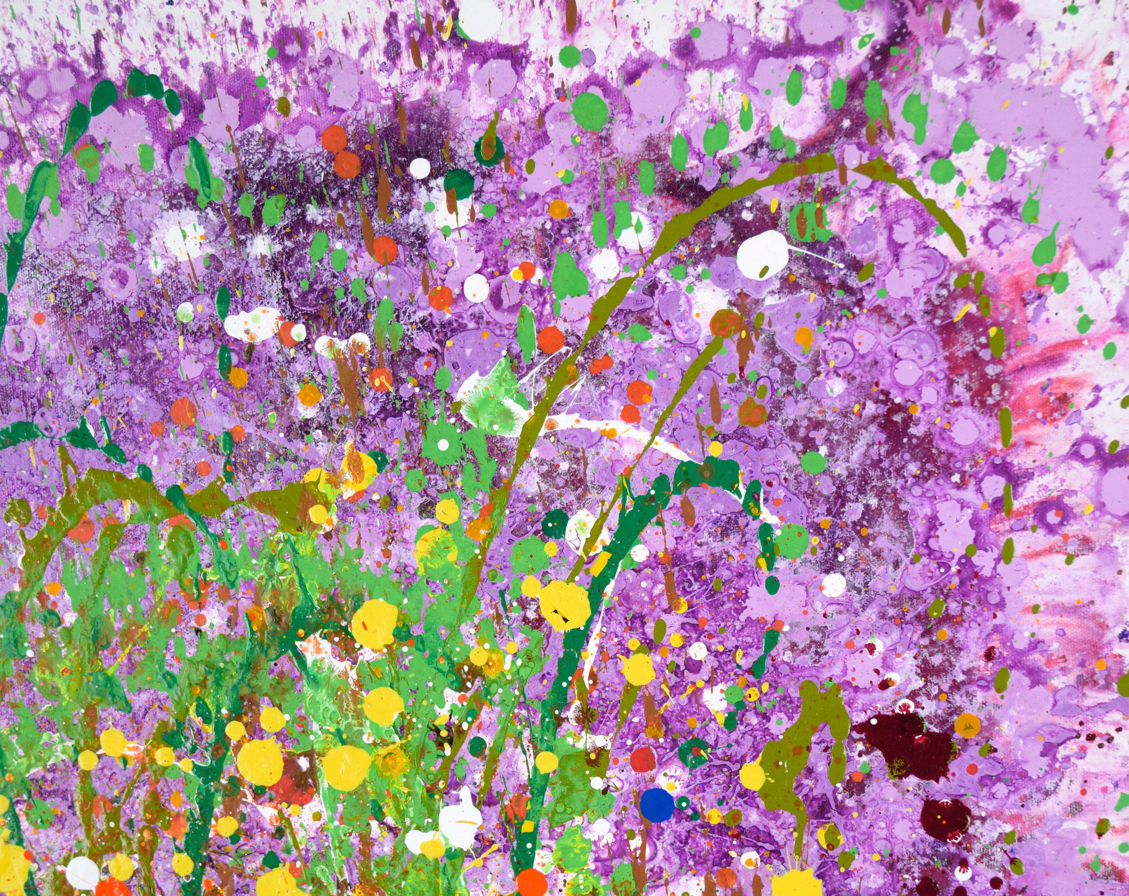 „Escape from Grape Jelly“ – Expressionistische Komposition aus Acryl auf Leinwand (Abstrakter Expressionismus), Painting, von Charles David Francis