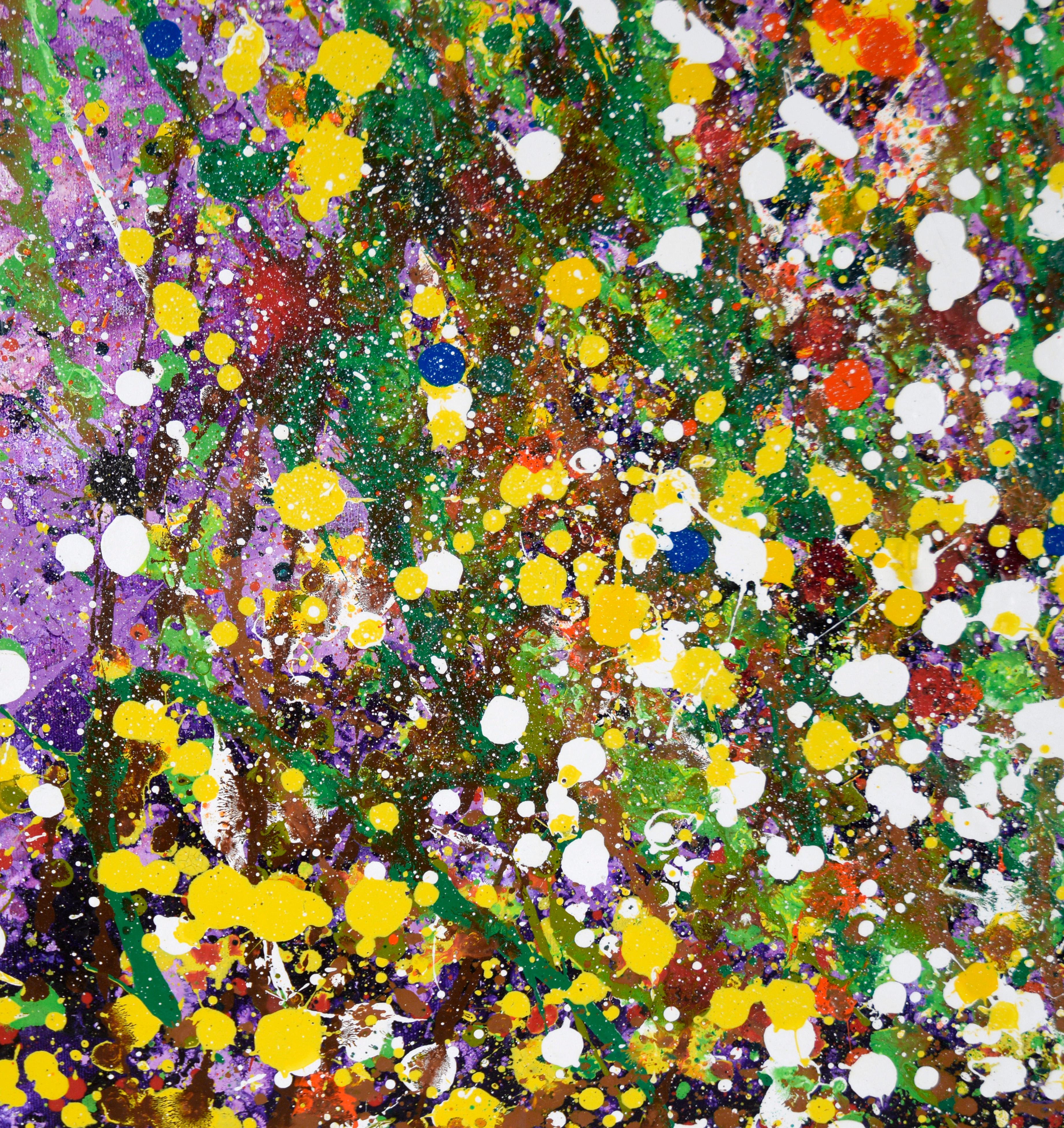 „Escape from Grape Jelly“ – Expressionistische Komposition aus Acryl auf Leinwand im Angebot 1
