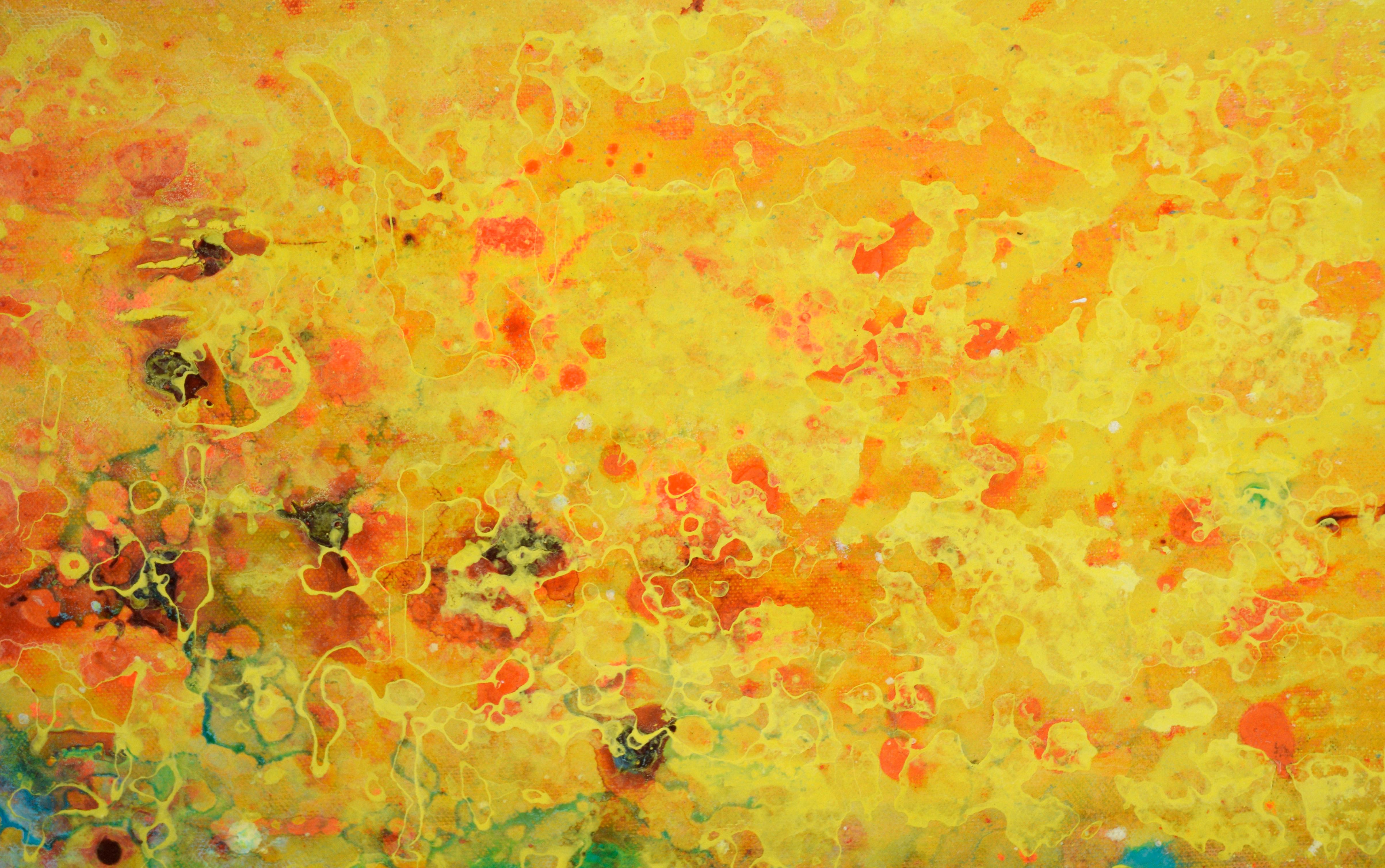 Feuer und Wasser – Abstrakte expressionistische Komposition aus Acryl auf Leinwand (Abstrakter Expressionismus), Painting, von Charles David Francis