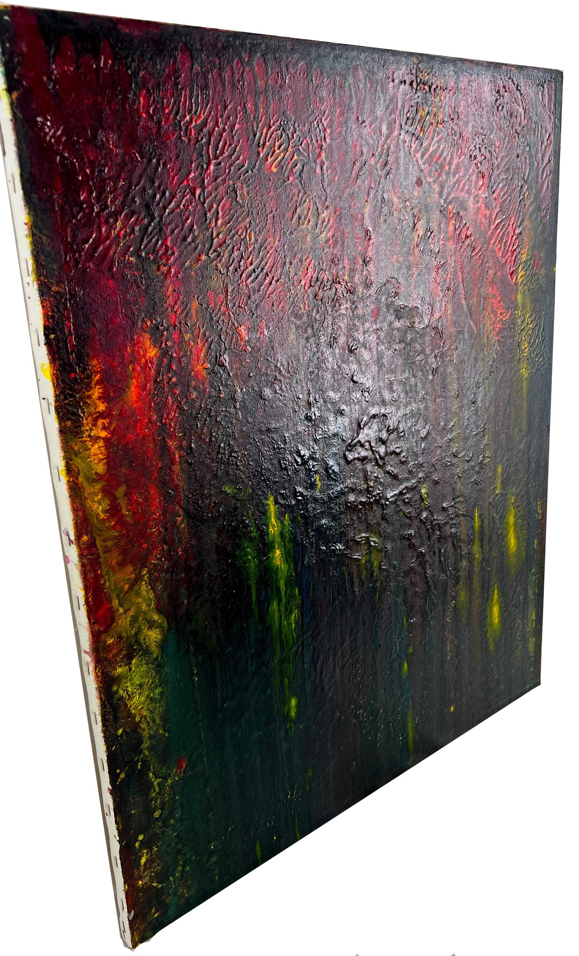 Fire in the Forest at Night by Dave Francis original Acrylic on Canvas

Textured abstract composition by California artist Charles 