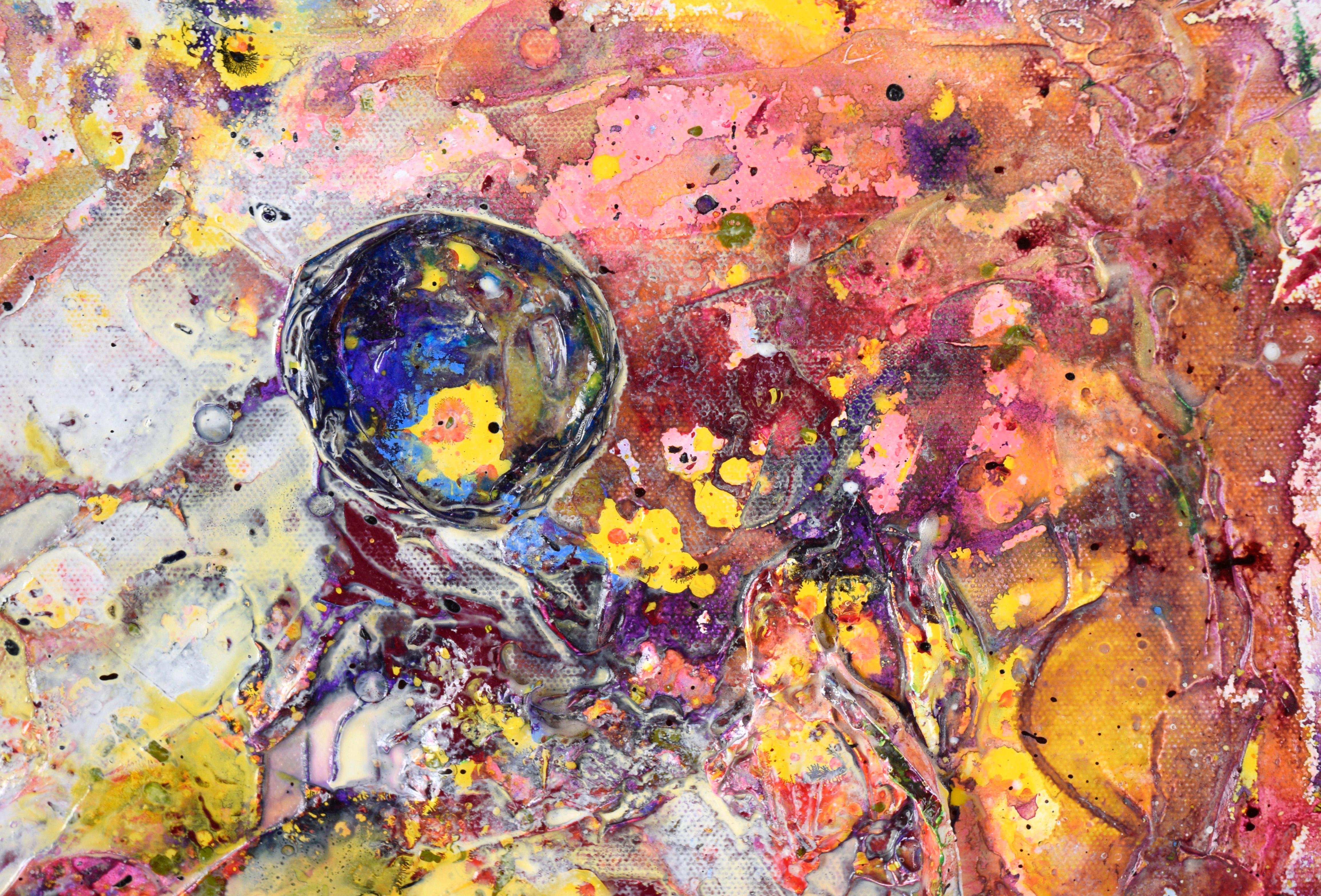 Schwebende Blasen – Abstrakte expressionistische Komposition aus Acryl auf Leinwand (Abstrakter Expressionismus), Painting, von Charles David Francis