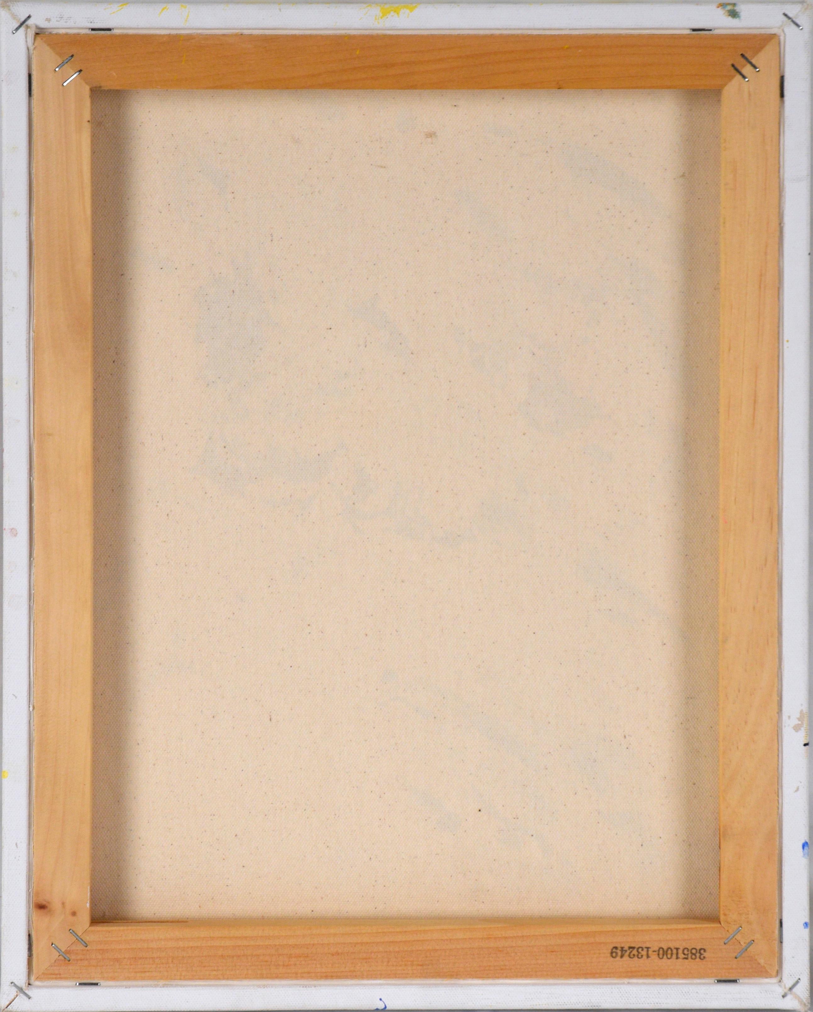 Schwebende Blasen – Abstrakte expressionistische Komposition aus Acryl auf Leinwand im Angebot 2