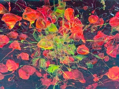 Floral Abstract Still Life California Golden Poppies Original Oil on Canvas