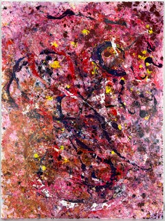 Galactic Expressions - Abstrakte expressionistische Komposition in Acryl auf Leinwand