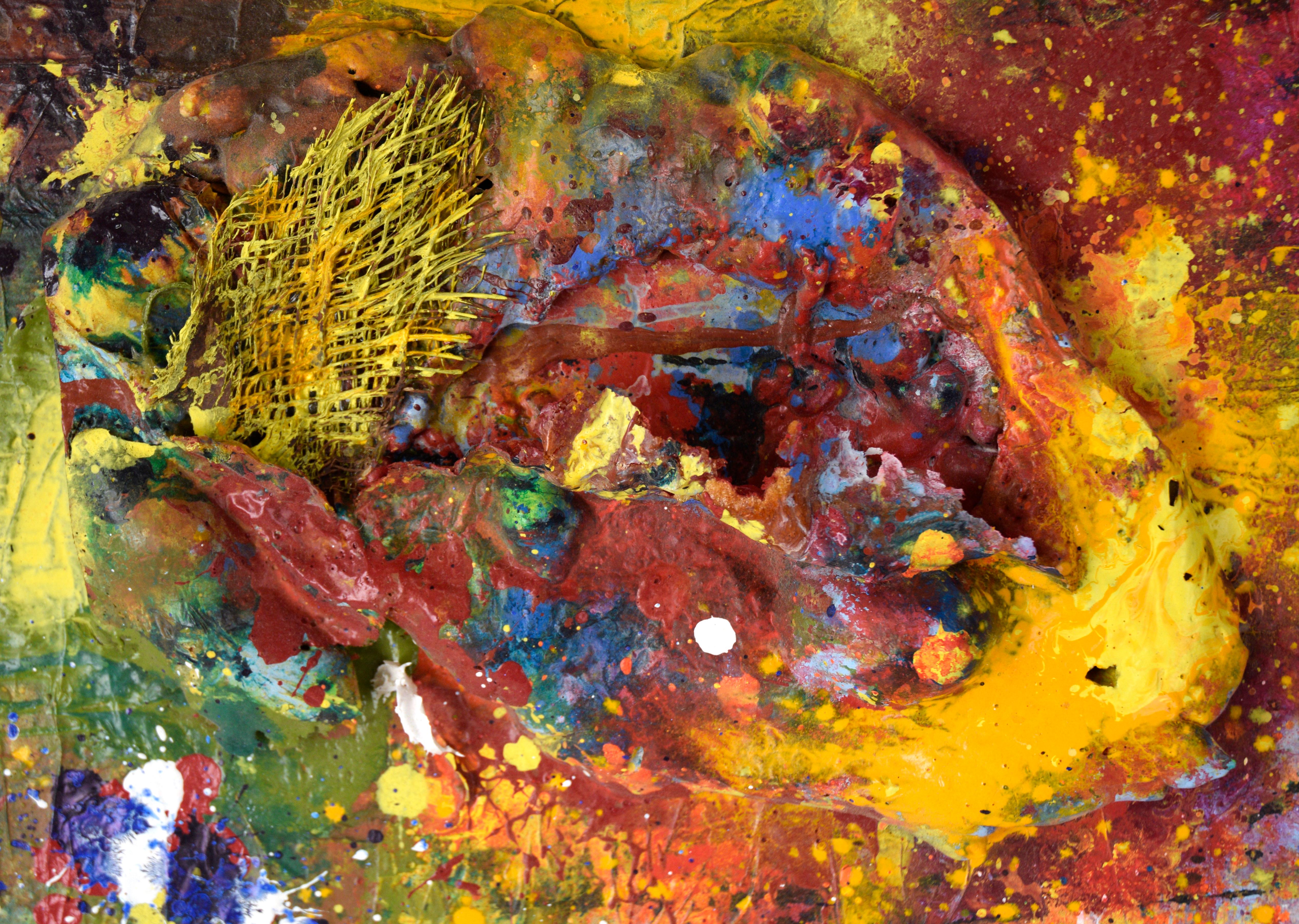 Galaxy Assemblage - Abstract Expressionist Composition in Acrylic on Canvas

Bold sculptural composition by California artist Charles 