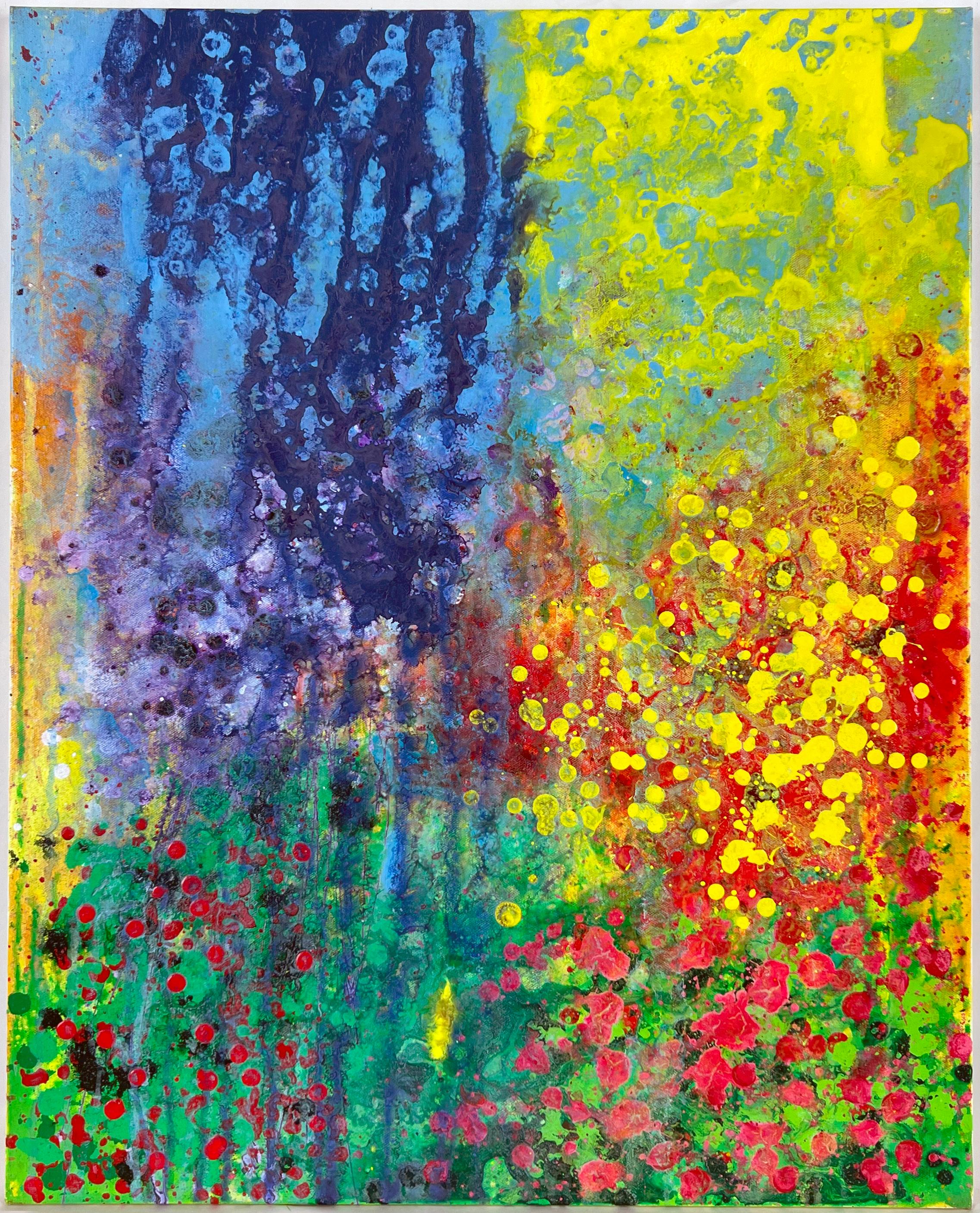 "Garden Series #4" - Abstract Expressionist Composition in Acrylic on Canvas