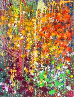 Homage - Van Gogh - Abstract Expressionist Composition in Acrylic on Canvas
