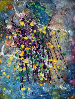 "LSD" Abstrakte expressionistische Impasto-Komposition in Acryl auf Leinwand