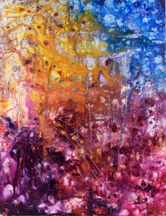 "Magnetic Personality" Abstract Composition in Acrylic on Canvas