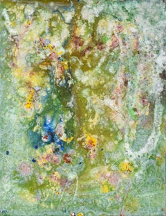 Vintage "Meadow" - Textured Expressionist Composition in Acrylic on Canvas