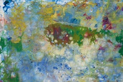 Nebula - Expressionist Composition in Wax and Acrylic on Wood Panel