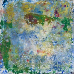 Nebula - Expressionist Composition in Wax and Acrylic on Wood Panel