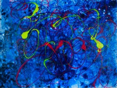 Ocean Lights - Composizione espressionista in acrilico su tela