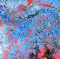 "Only in the Blue Night" Expressionist Composition in Acrylic on Canvas