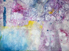 "Painting with White" Mixed Media Abstract Expressionist Composition on Canvas