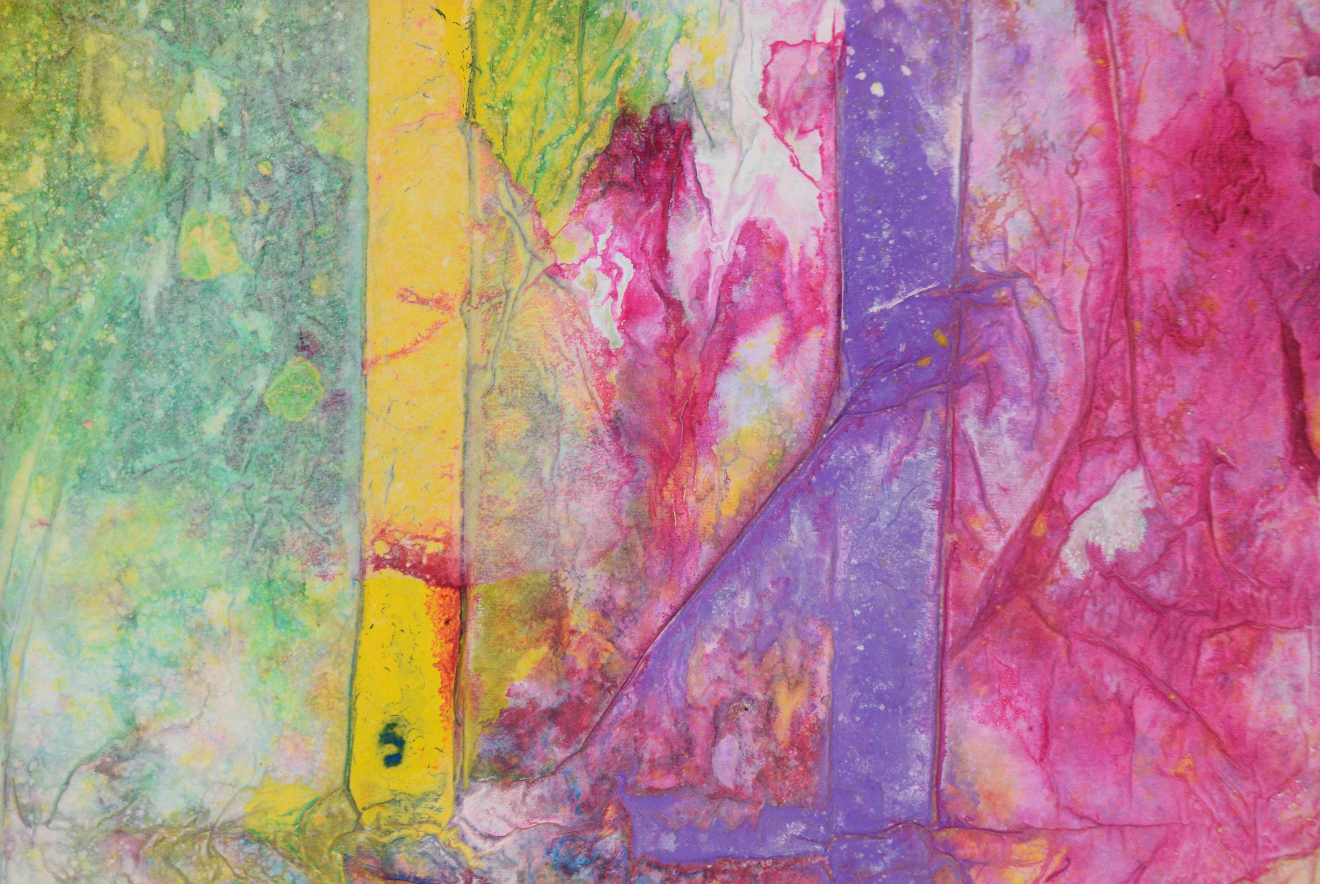 Parallel - Abstrakte expressionistische Komposition in Acryl auf Leinwand – Painting von Charles David Francis
