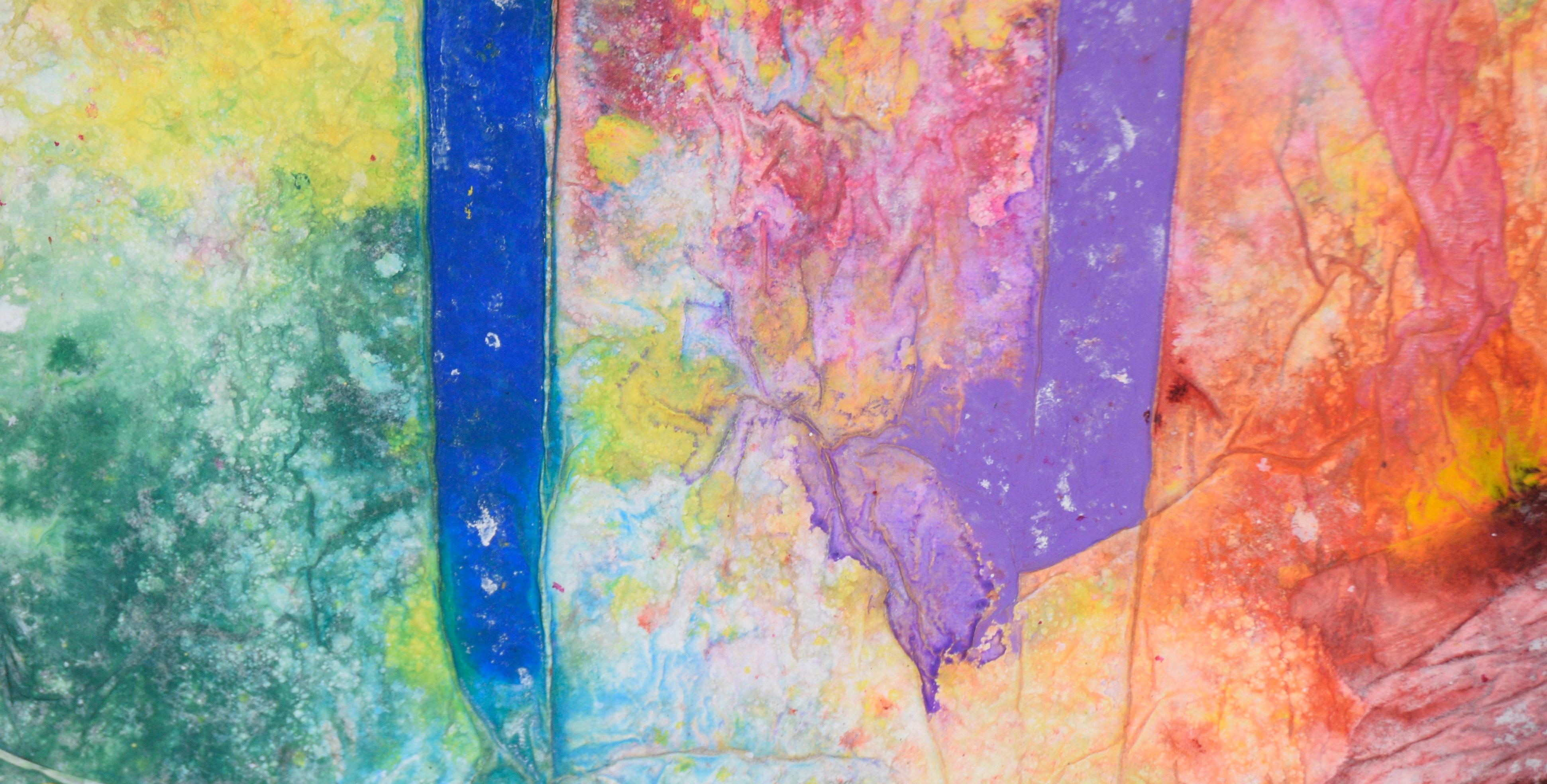 Parallel - Abstrakte expressionistische Komposition in Acryl auf Leinwand (Braun), Abstract Painting, von Charles David Francis