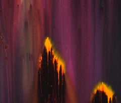 "Pillars of Light" Abstract Galactic Composition in Acrylic on Canvas