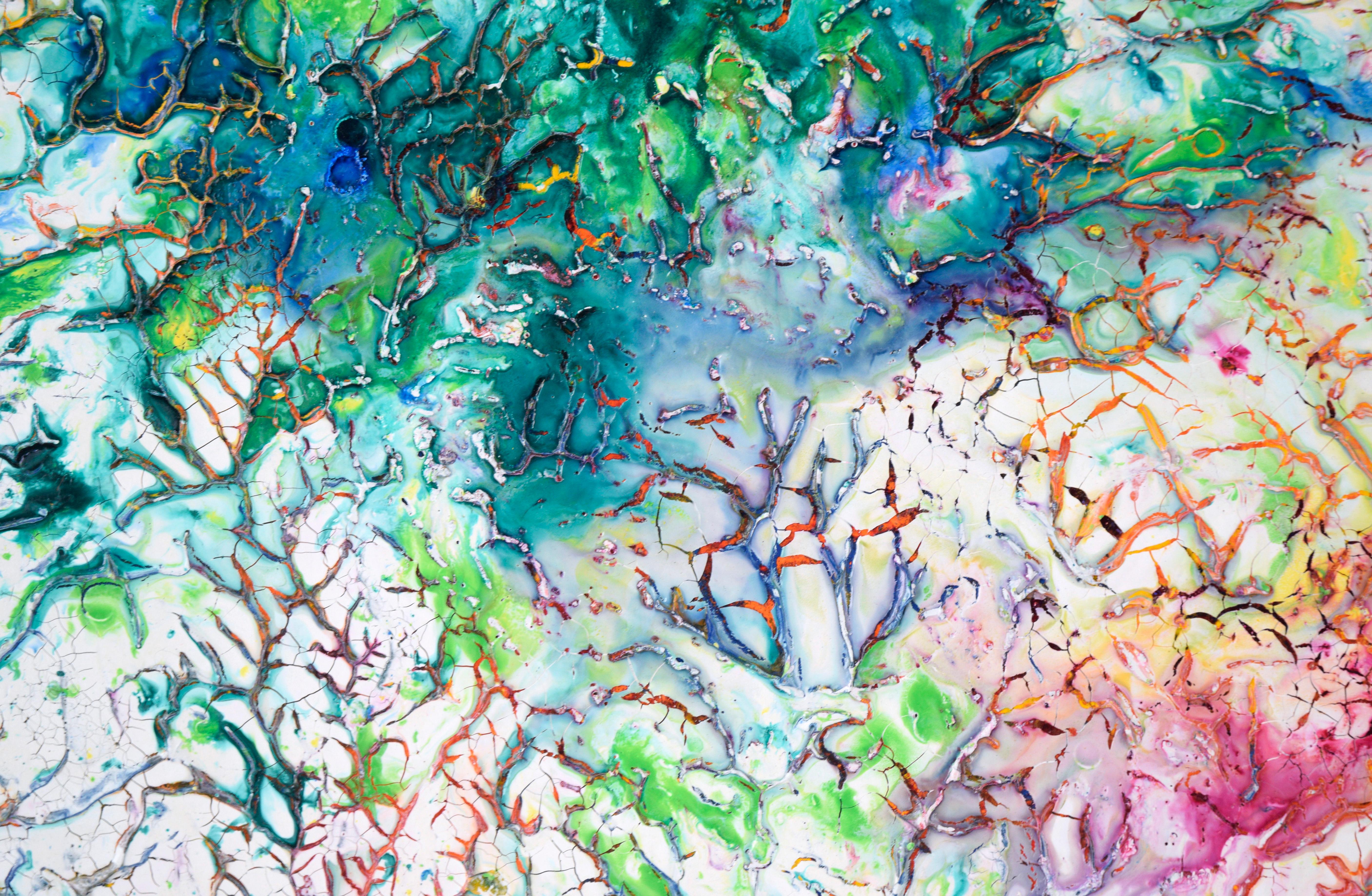 Regenbogen-Crackle - Abstrakte expressionistische Komposition in Acryl auf Leinwand

Lebendige und farbenfrohe Komposition des kalifornischen Künstlers Charles 