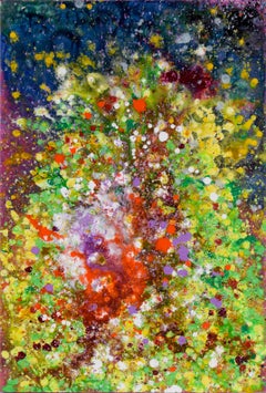 "splash" - Composizione espressionista astratta in acrilico su tela