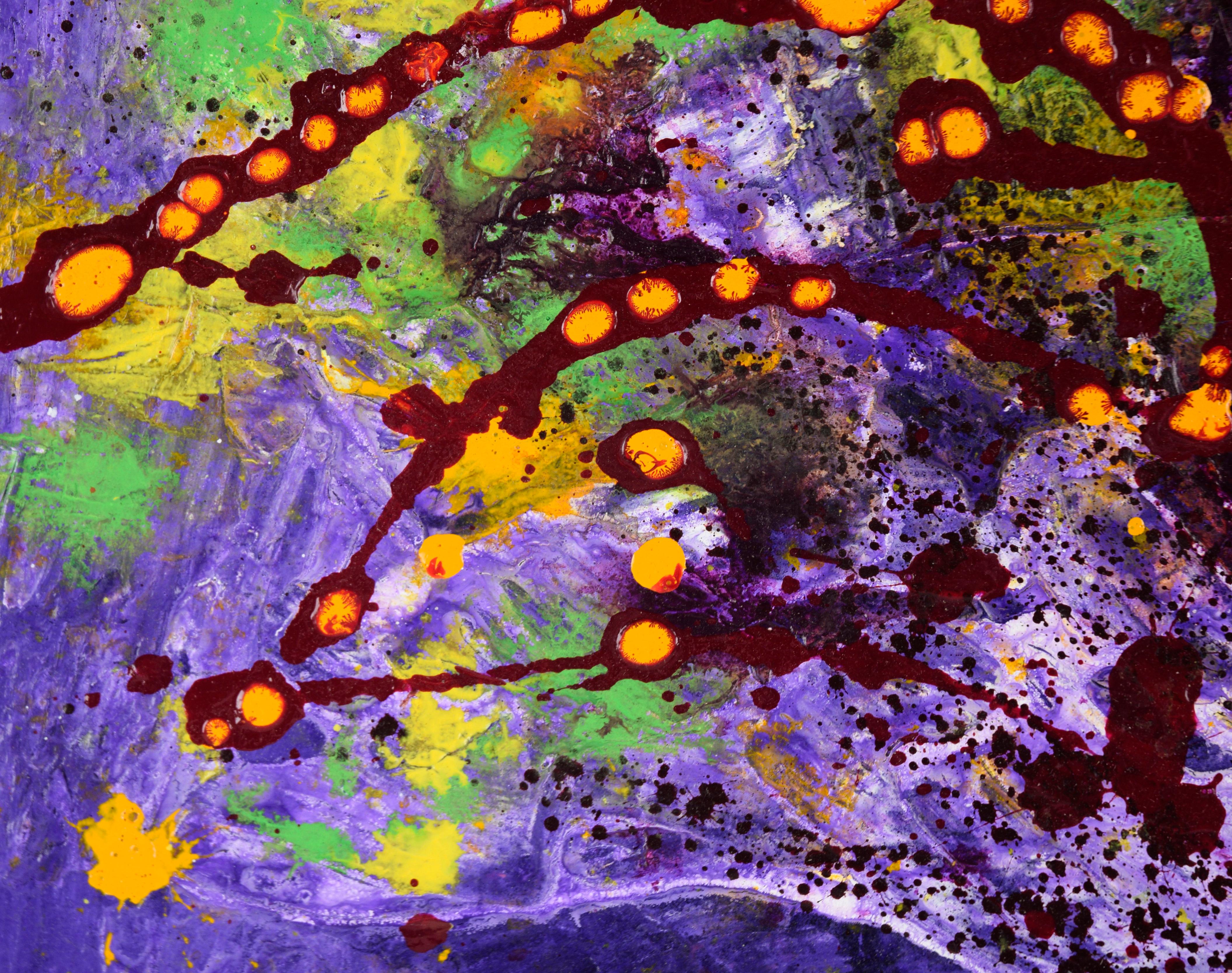 Star Formation - Abstract Expressionist Composition in Acrylic on Canvas For Sale 1