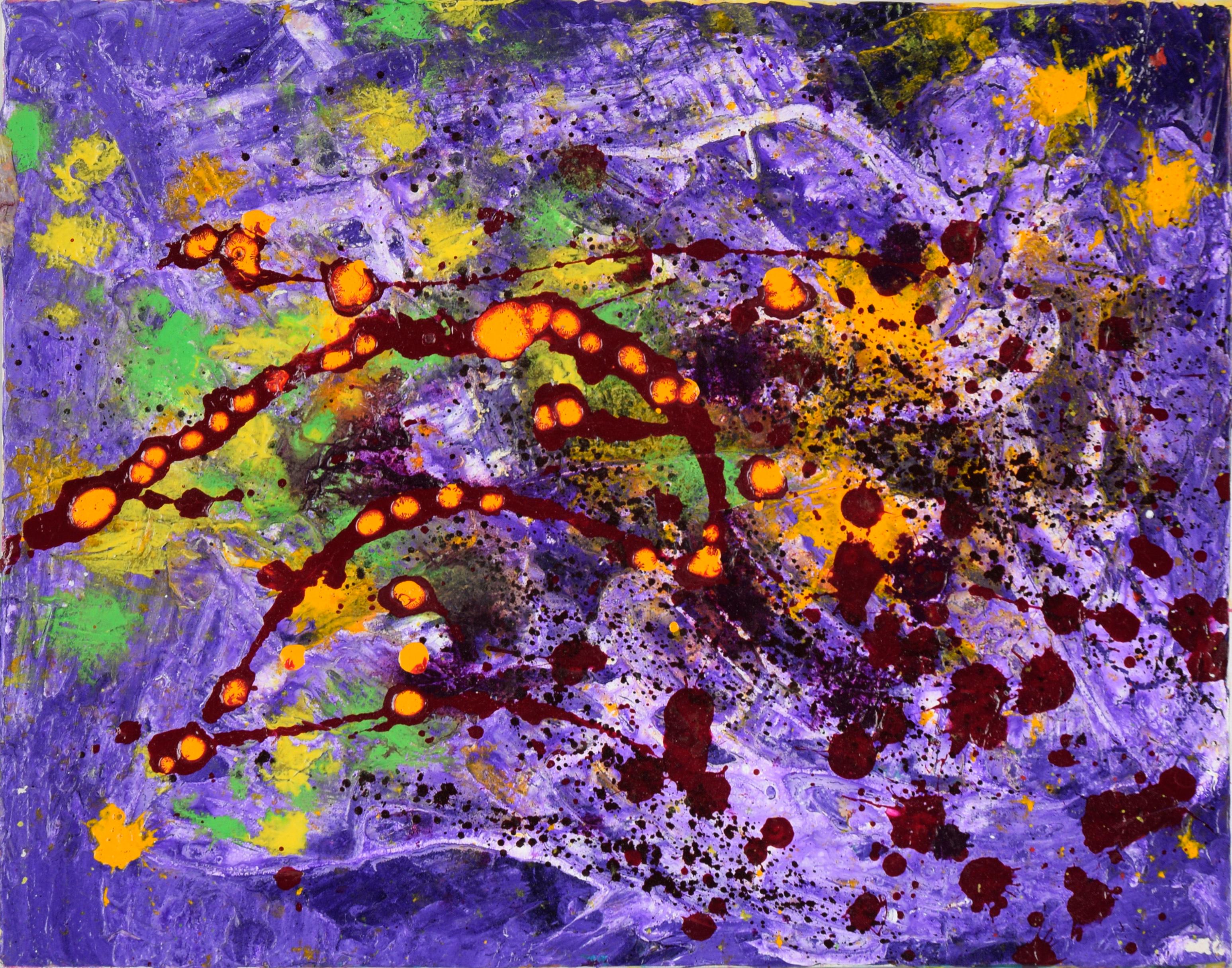 Charles David Francis Abstract Painting - Star Formation - Abstract Expressionist Composition in Acrylic on Canvas