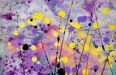 Schwebendes Feld - Gestische Abstraktion in Pastellfarben, Acryl auf Leinwand