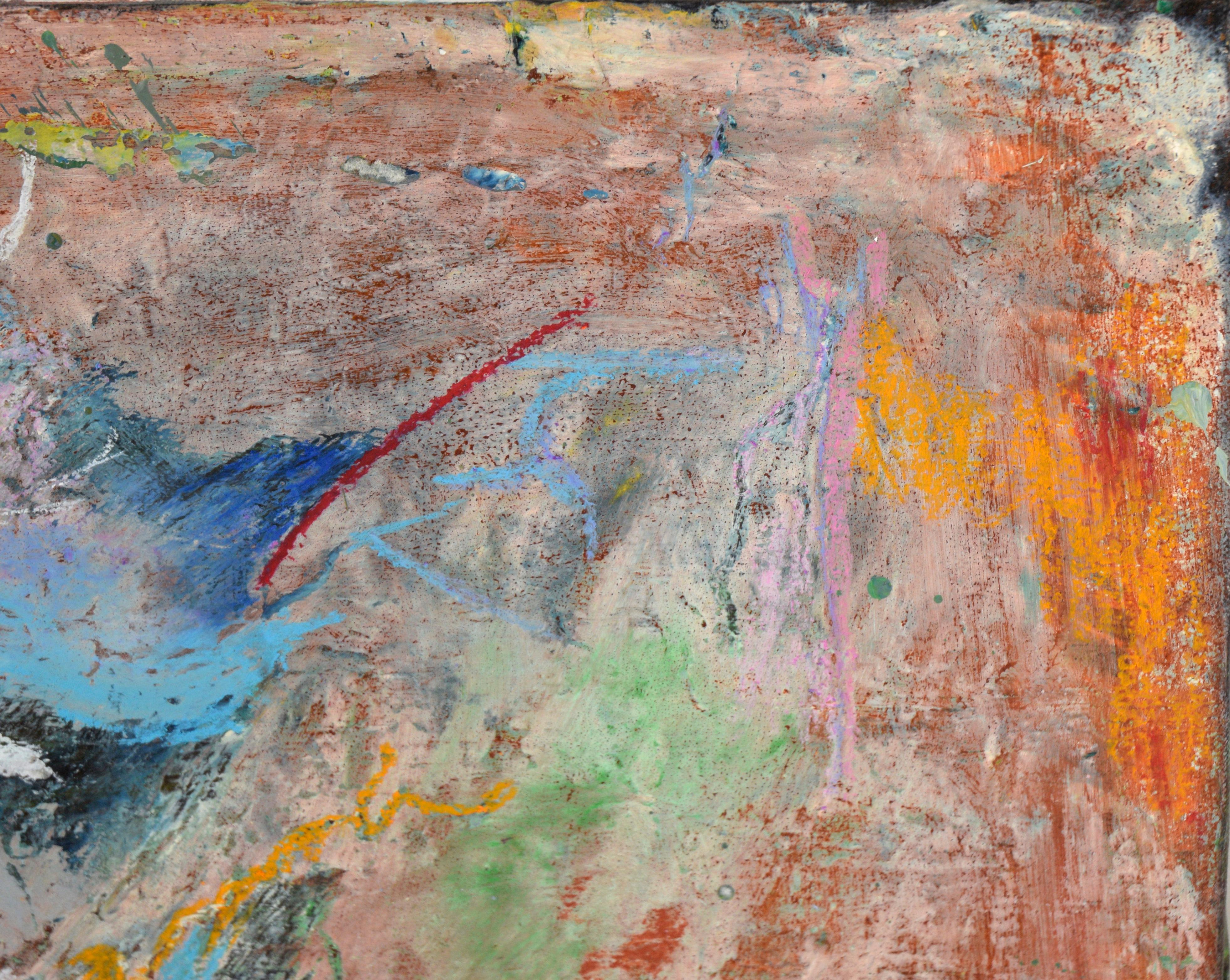 The Cave Wall - Abstract Expressionist Composition in Acrylic on Canvas For Sale 4
