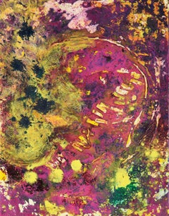 "La vecchia passerella" - Olio originale di espressionismo astratto su tela del 1998