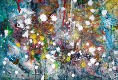 "Timeless Flight" Mixed Media Abstract Expressionist Composition on Canvas