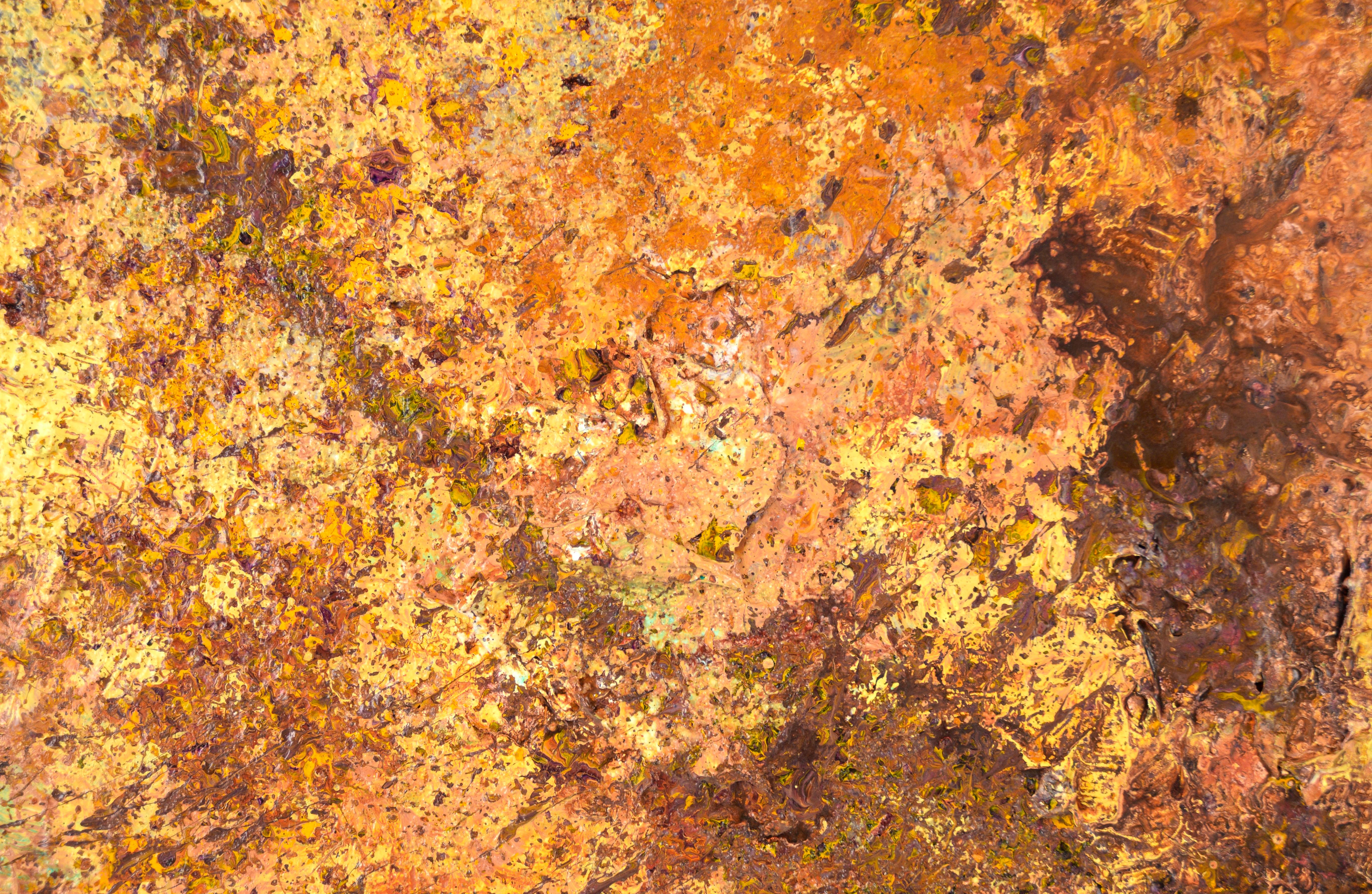 Mit Hilfe des Hundes – strukturierte expressionistische Komposition in Acryl auf Leinwand

Texturierte abstrakte Komposition des kalifornischen Künstlers Charles 