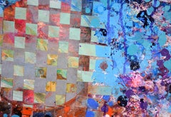 Woven Moon - Abstract Expressionist Composition in Acrylic on Canvas