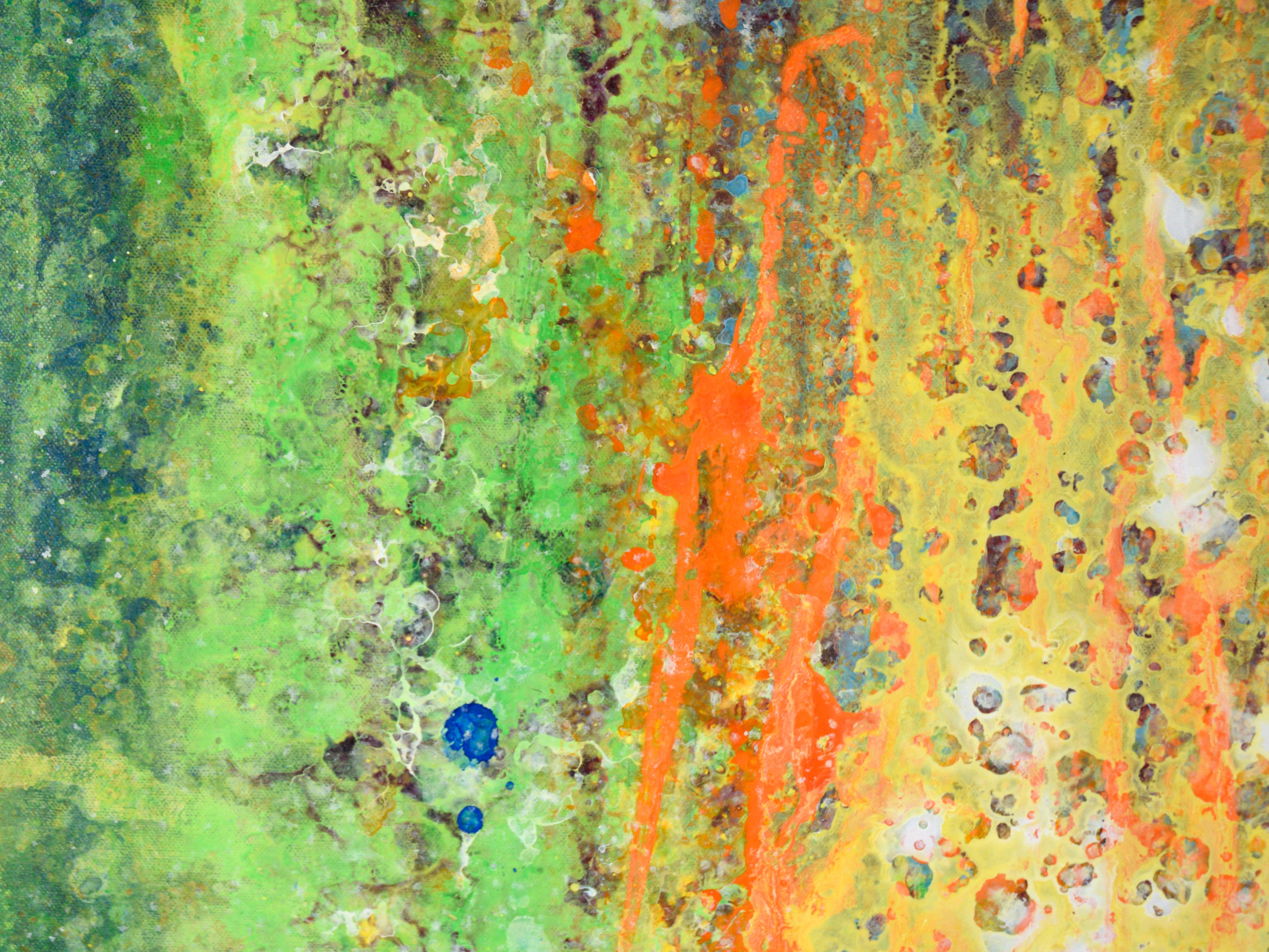 Jaune, vert et orange - Composition expressionniste abstraite à l'acrylique sur toile

Composition vibrante de l'artiste californien Charles 