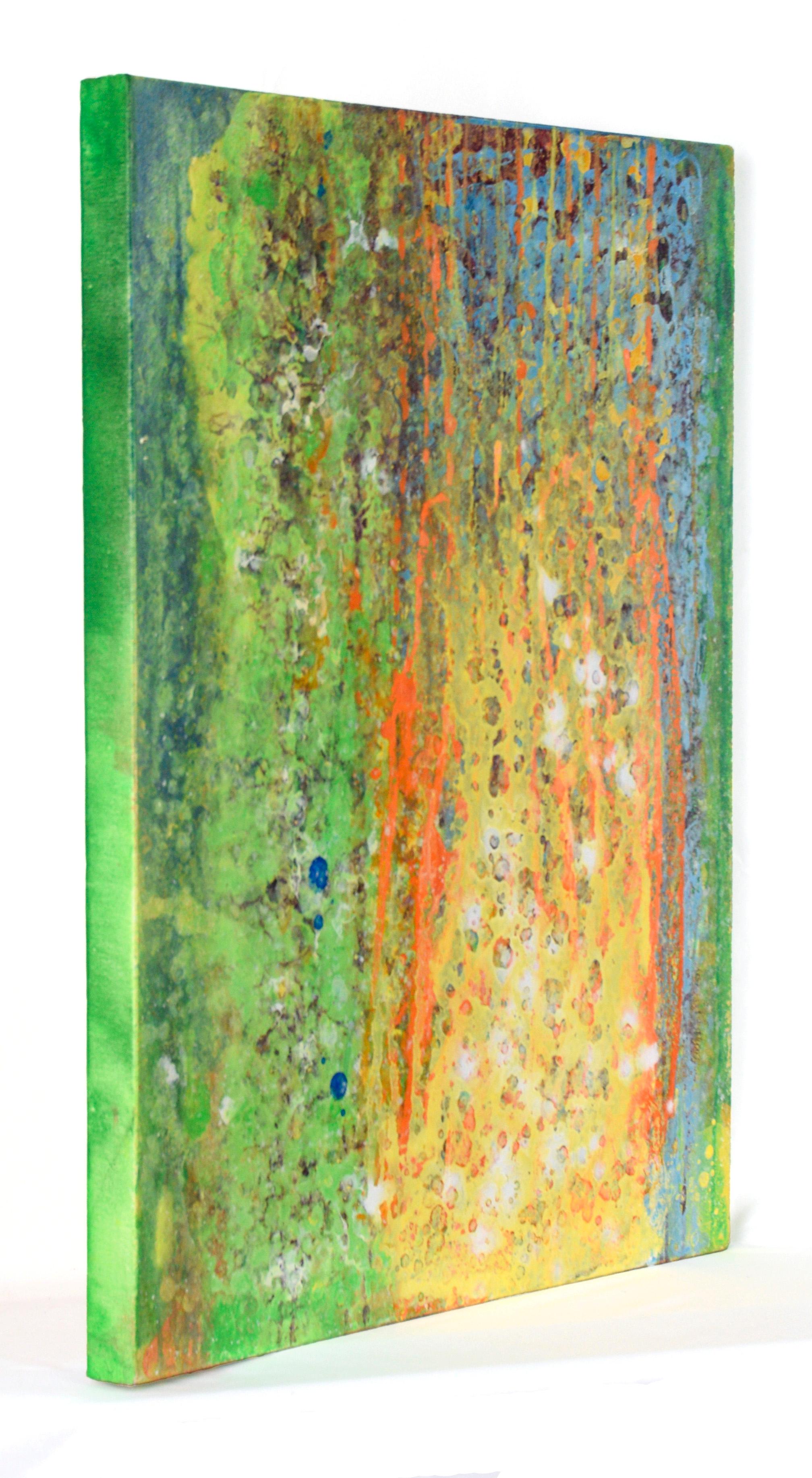Yellow, Green, and Orange - Abstract Expressionist Composition For Sale 5