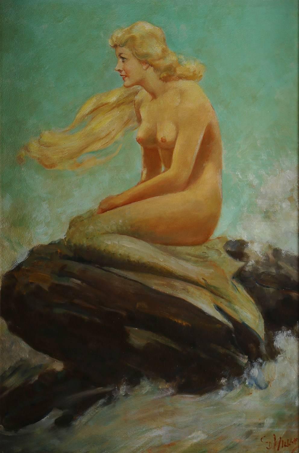 Charles David Williams Nude Painting - New York World's Fair Mermaid