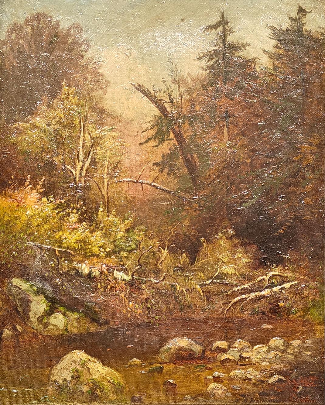 "Aus der Natur, Adirondacks" Charles Day Hunt, Hudson River School, New York State