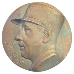 Charles de Gaulle “18-6-40” Terracotta Relief Medallion