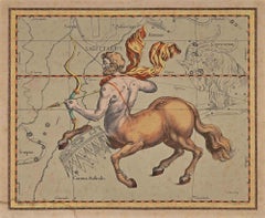 Sagittarius - Etching by Charles De la Haye - 18th Century