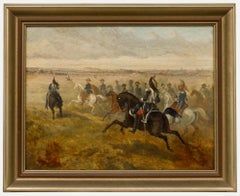 Charles De Luna (1812-1866) - 19th Century Oil, The Cavalry Returning to Camp