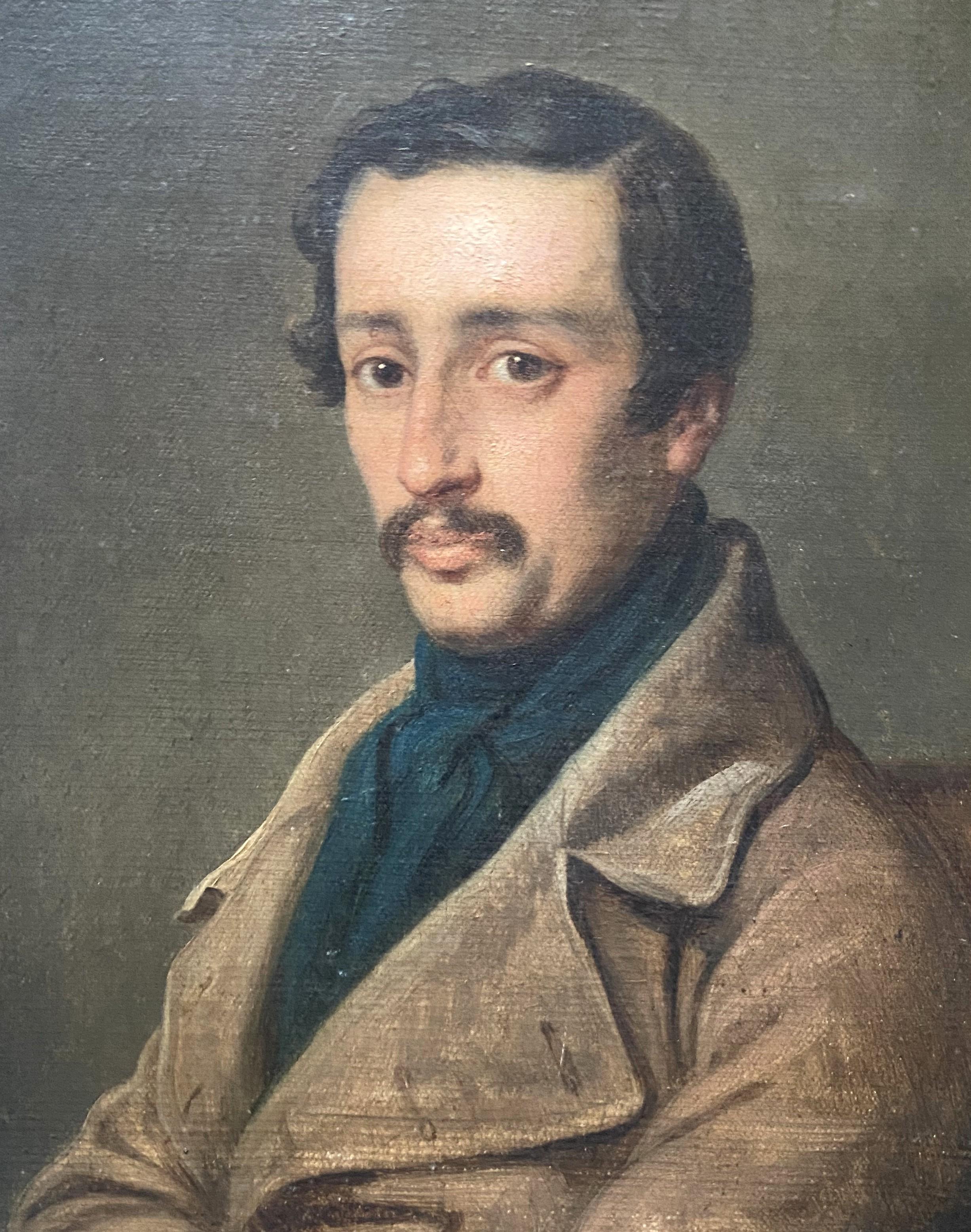 Attributed to Charles de Steuben (1788-1856) Portrait of a man, oil on canvas For Sale 1