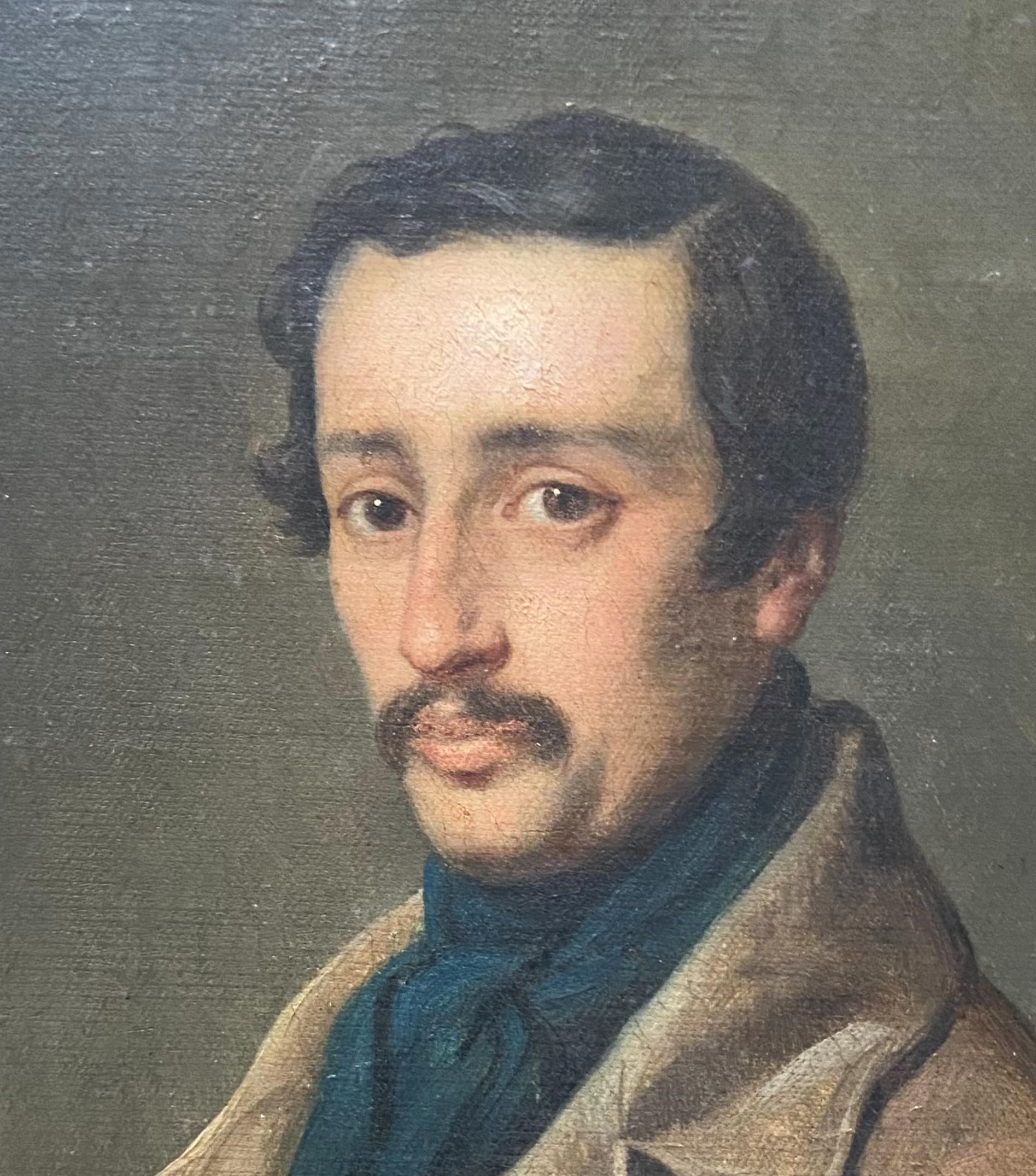Attribuito a Charles de Steuben (1788-1856) Ritratto di uomo, olio su tela 2