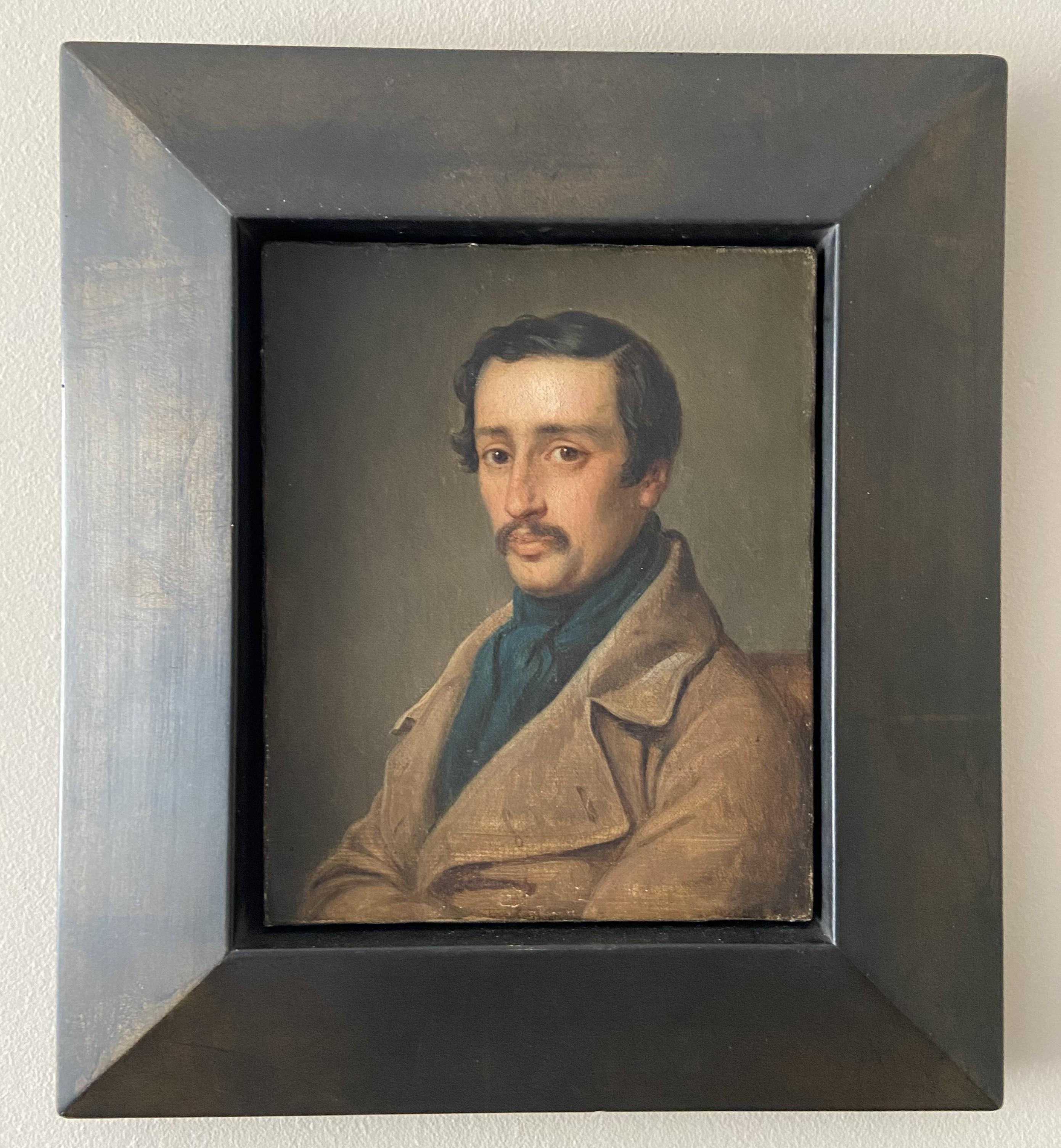 Attributed to Charles de Steuben (1788-1856) Portrait of a man, oil on canvas For Sale 3
