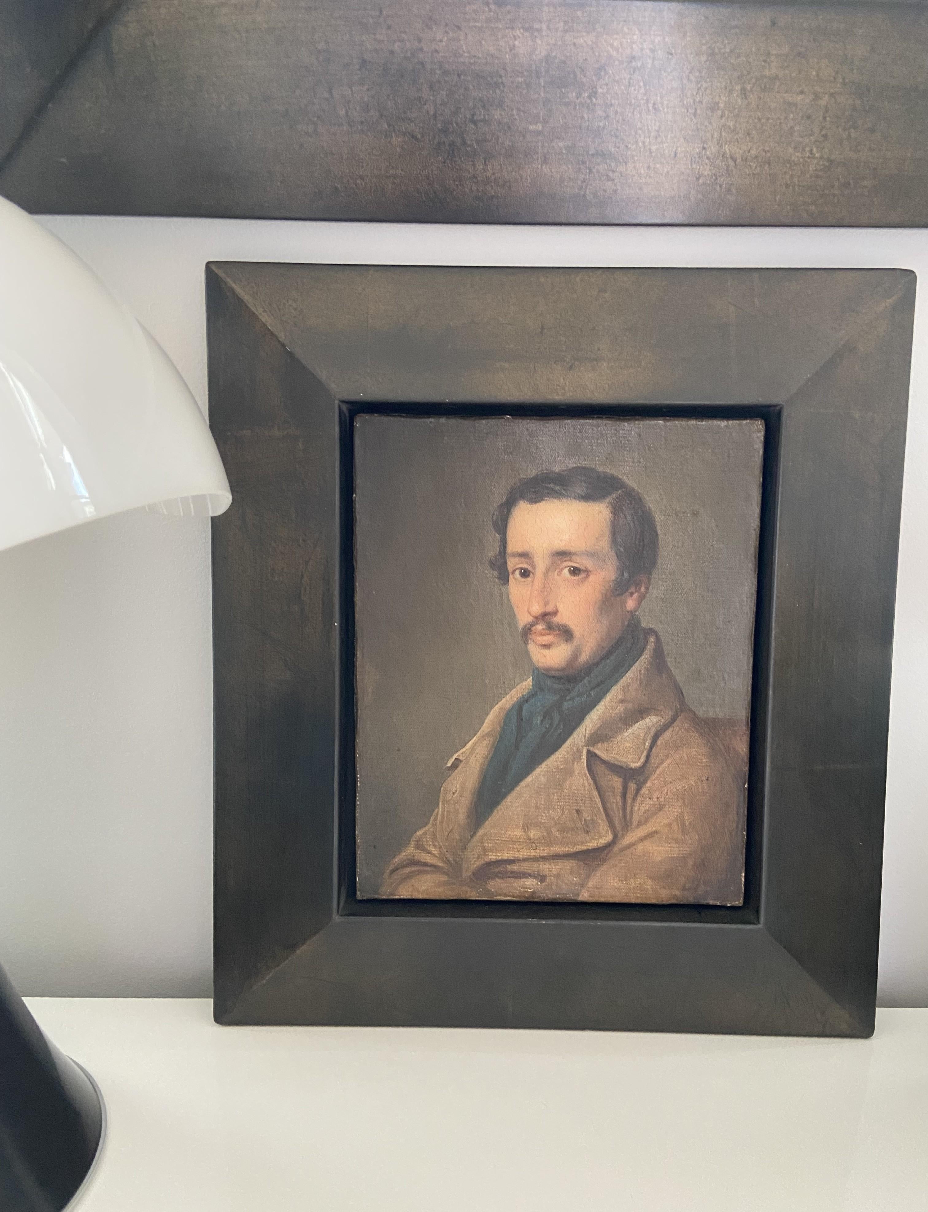 Attribuito a Charles de Steuben (1788-1856) Ritratto di uomo, olio su tela 5