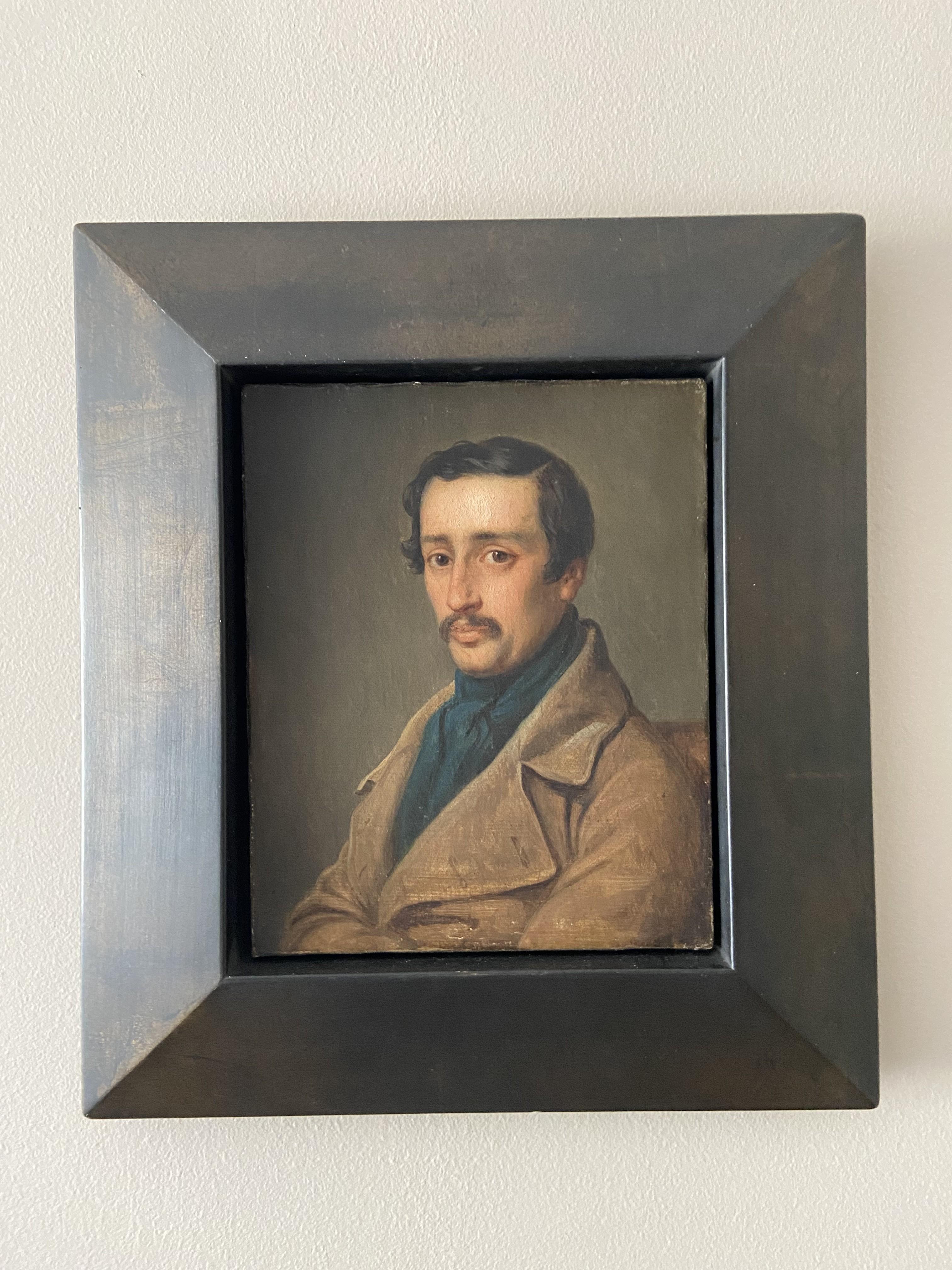 Attribuito a Charles de Steuben (1788-1856) Ritratto di uomo, olio su tela 6
