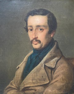 Charles de Steuben (1788-1856) zugeschriebenes Porträt eines Mannes, Öl auf Leinwand